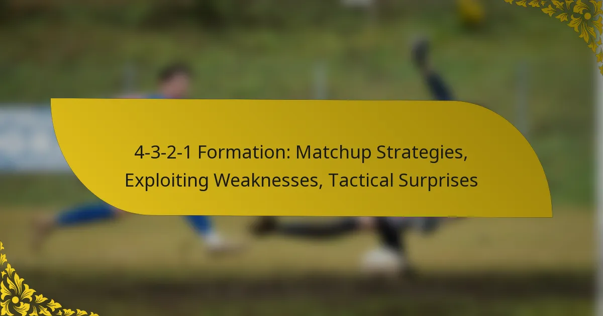 4-3-2-1 Formation: Matchup Strategies, Exploiting Weaknesses, Tactical Surprises