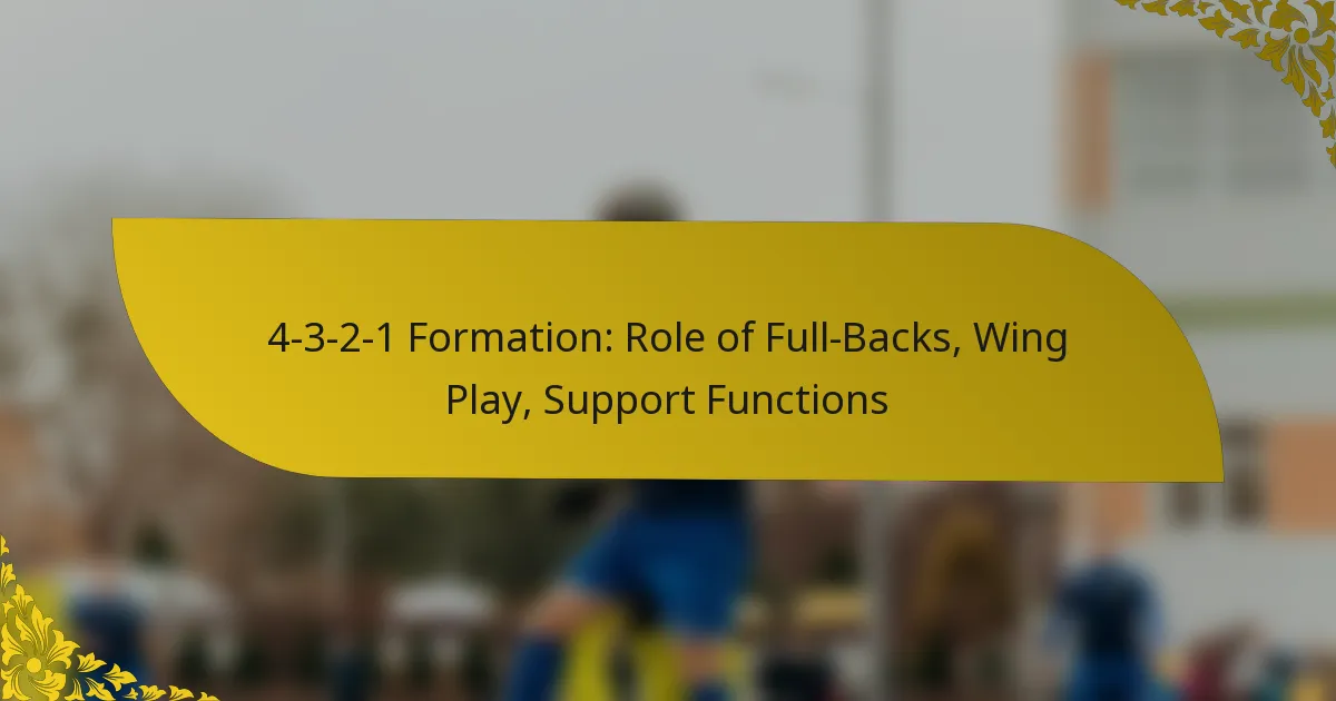 4-3-2-1 Formation: Role of Full-Backs, Wing Play, Support Functions