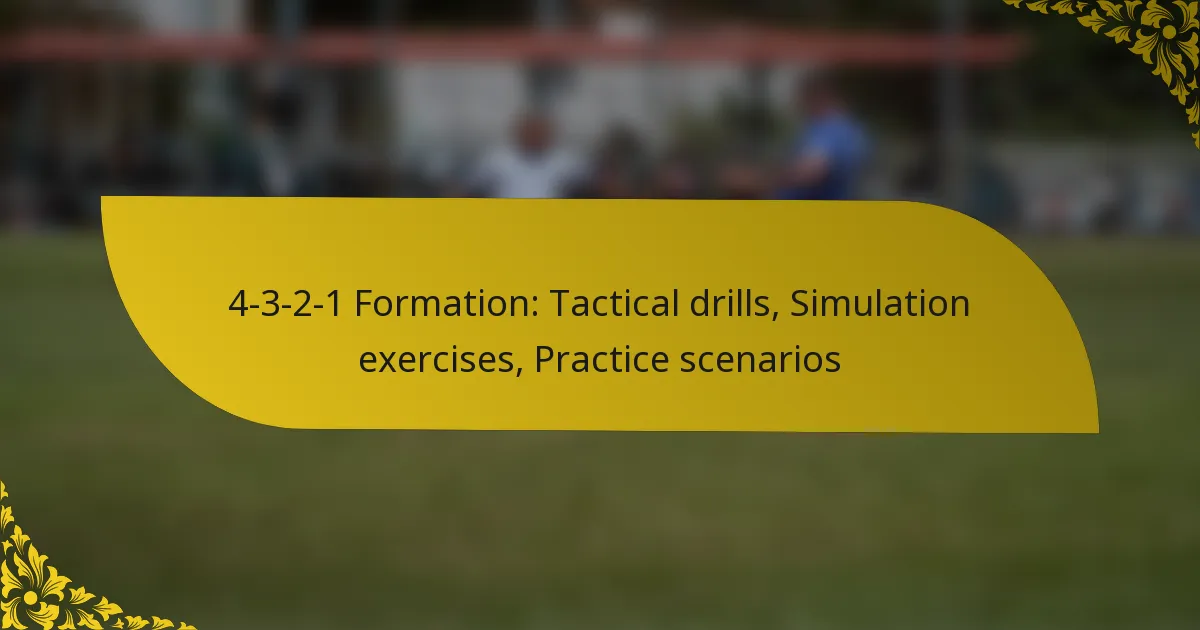 4-3-2-1 Formation: Tactical drills, Simulation exercises, Practice scenarios