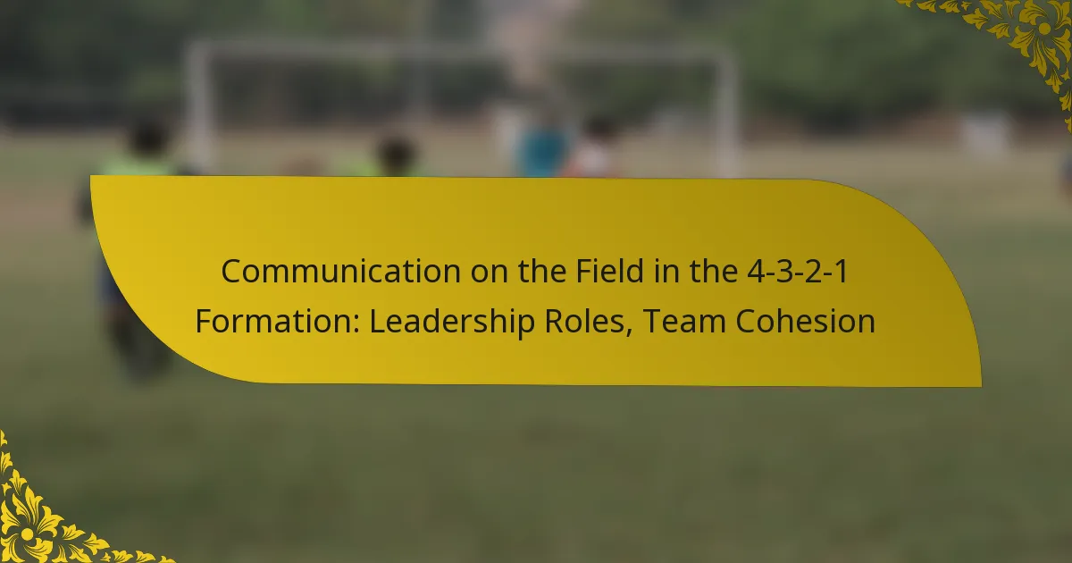 Communication on the Field in the 4-3-2-1 Formation: Leadership Roles, Team Cohesion