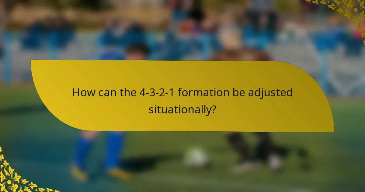 How can the 4-3-2-1 formation be adjusted situationally?