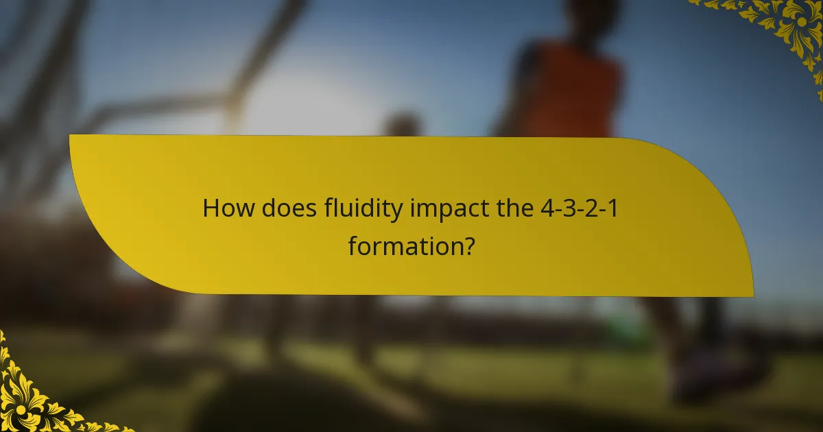 How does fluidity impact the 4-3-2-1 formation?