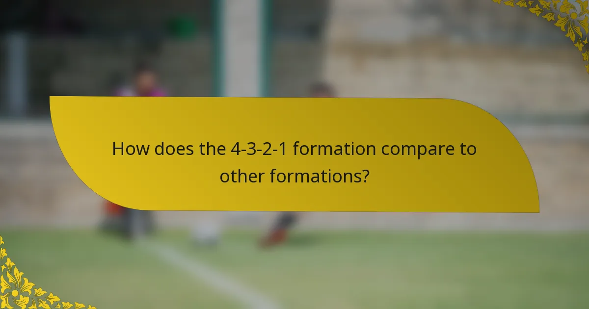 How does the 4-3-2-1 formation compare to other formations?
