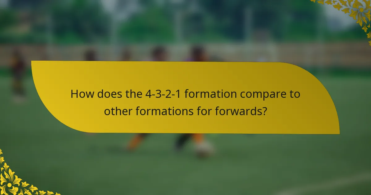 How does the 4-3-2-1 formation compare to other formations for forwards?