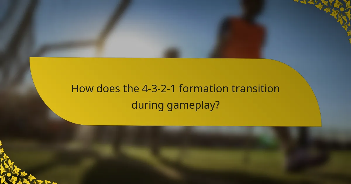 How does the 4-3-2-1 formation transition during gameplay?