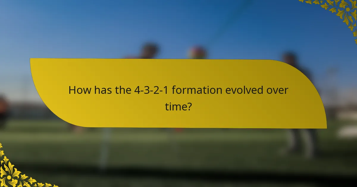 How has the 4-3-2-1 formation evolved over time?