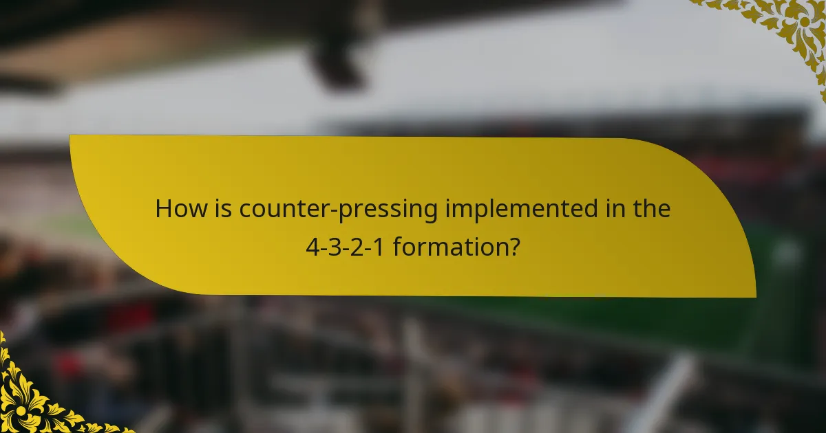 How is counter-pressing implemented in the 4-3-2-1 formation?