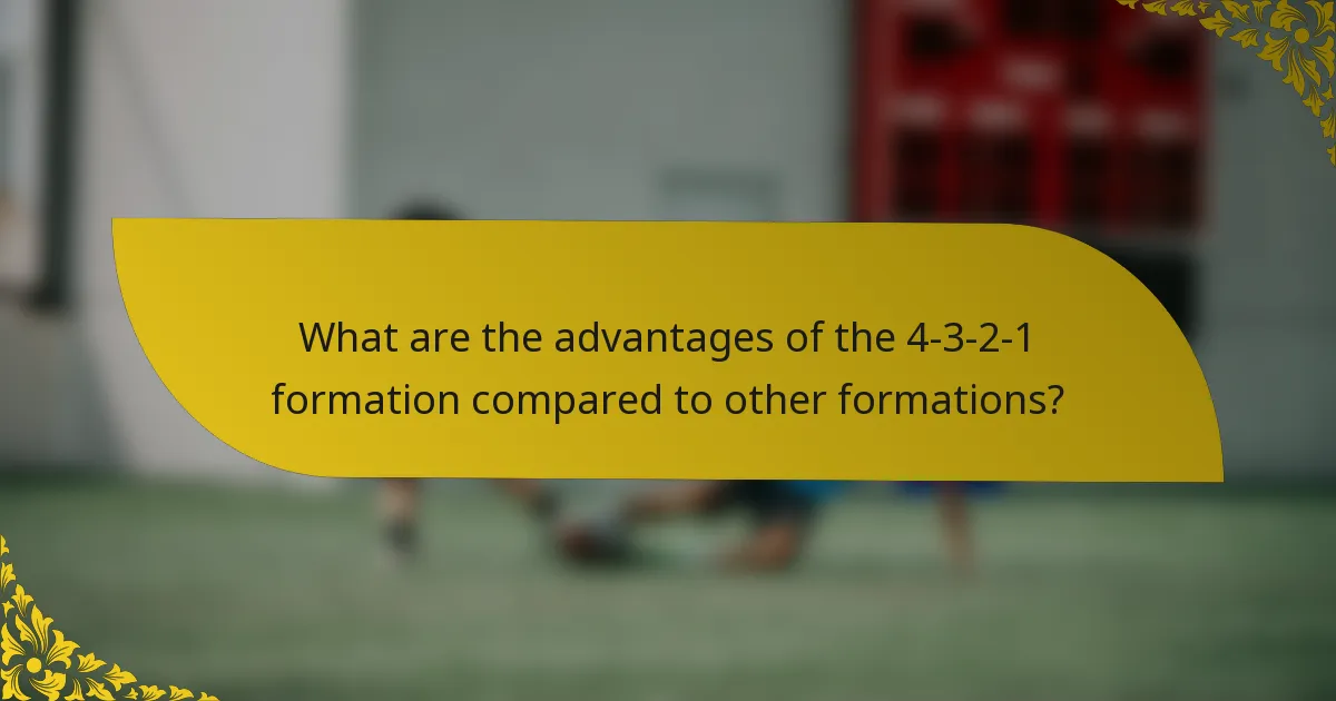 What are the advantages of the 4-3-2-1 formation compared to other formations?