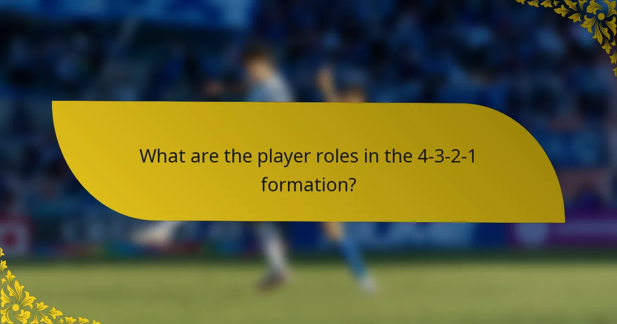 What are the player roles in the 4-3-2-1 formation?