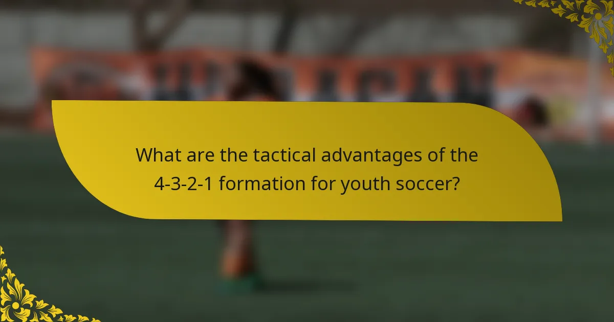 What are the tactical advantages of the 4-3-2-1 formation for youth soccer?